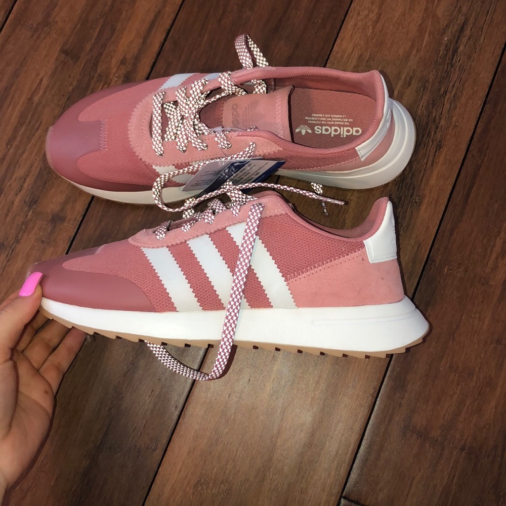 Brand New Pink Adidas Gum Sole